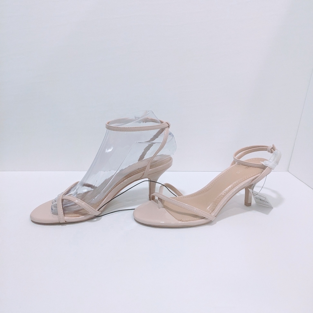 Beautiful Nude Strappy Kitten Heels Size 7